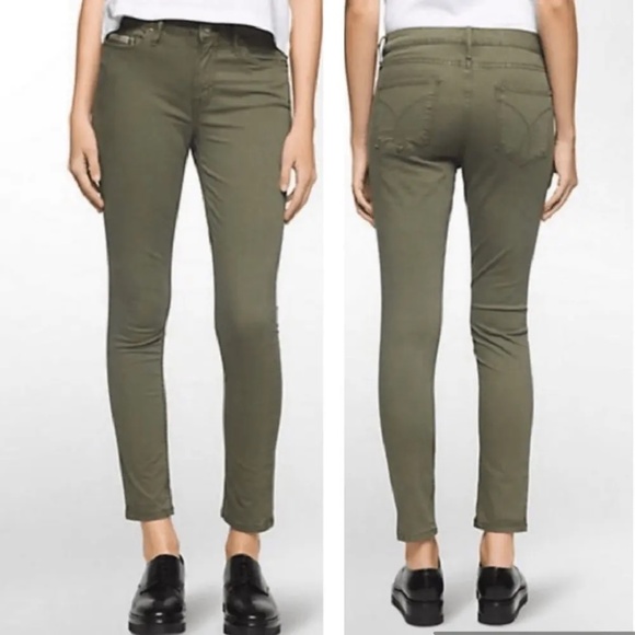 Calvin Klein Jeans Denim - **CALVIN KLEIN JEANS* Green Ankle Skinny Jeans Size 12